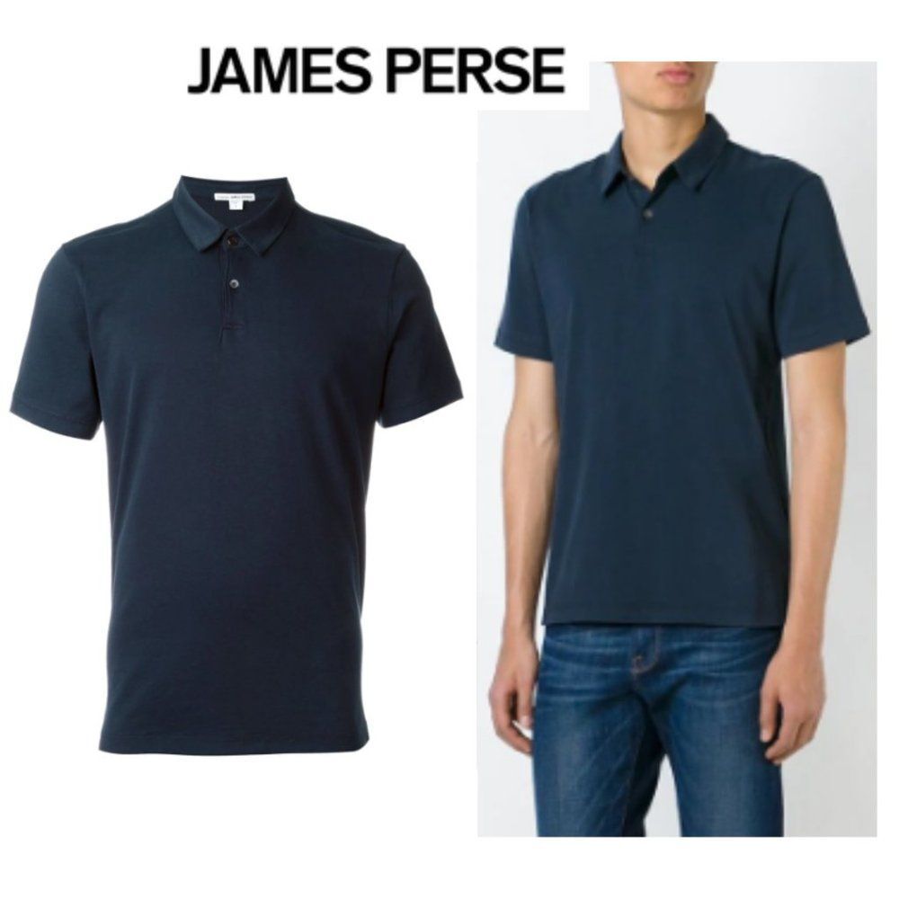 James Perse Blue Polo Shirt